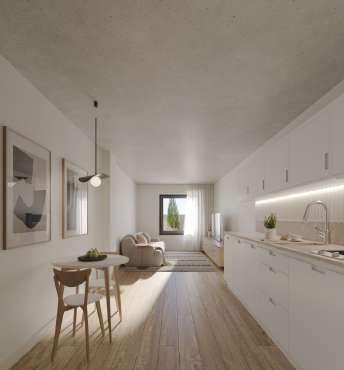 Studio as delivered, block A